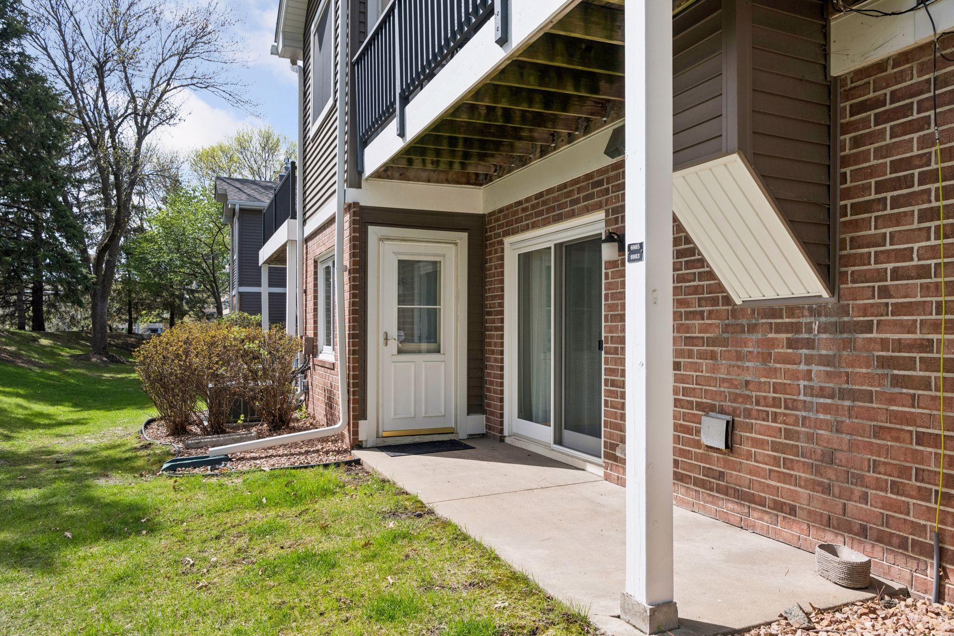 Private patio with access to the kitchen and living room