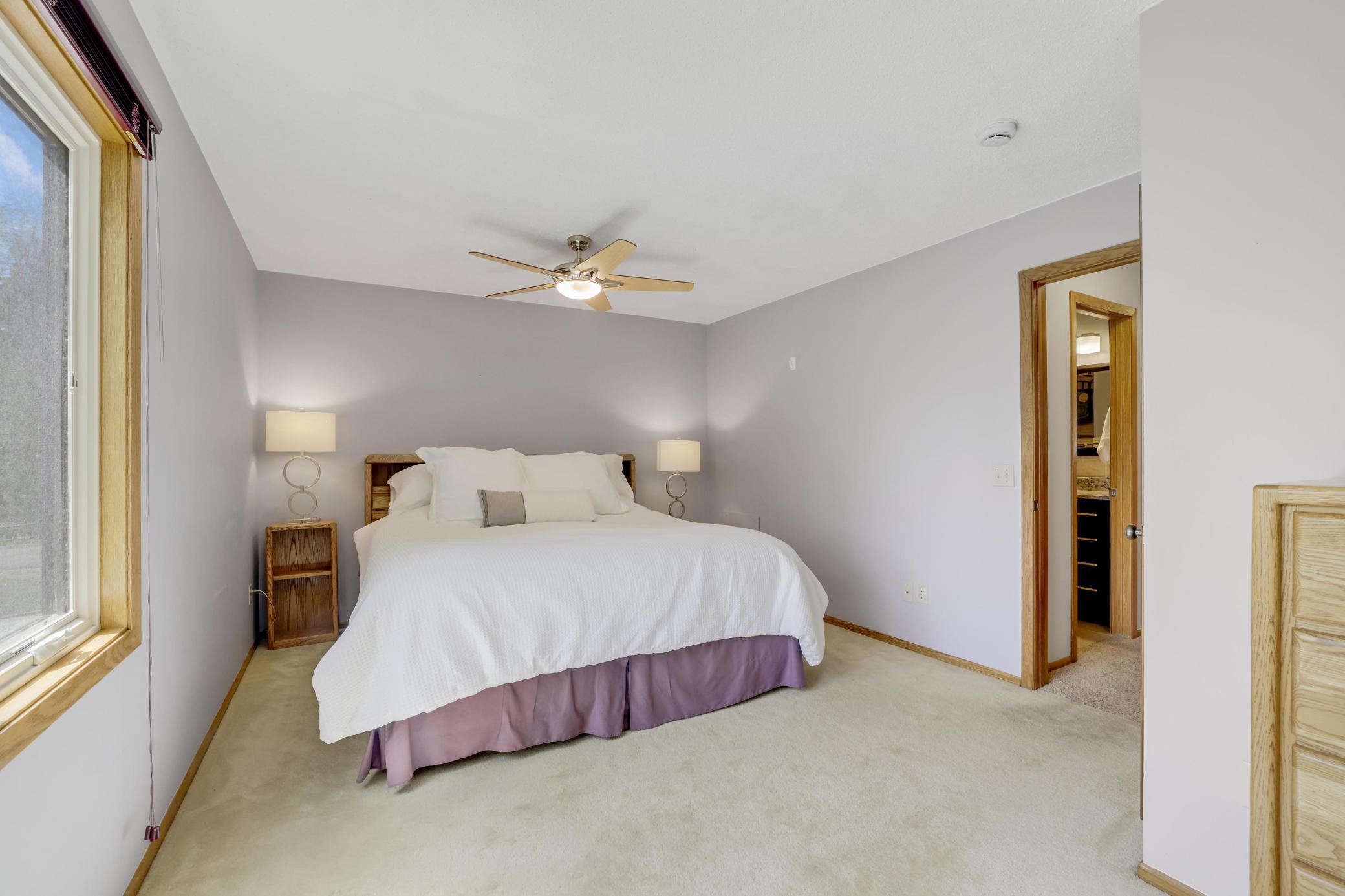 Primary bedroom with plenty of room for king size bed.