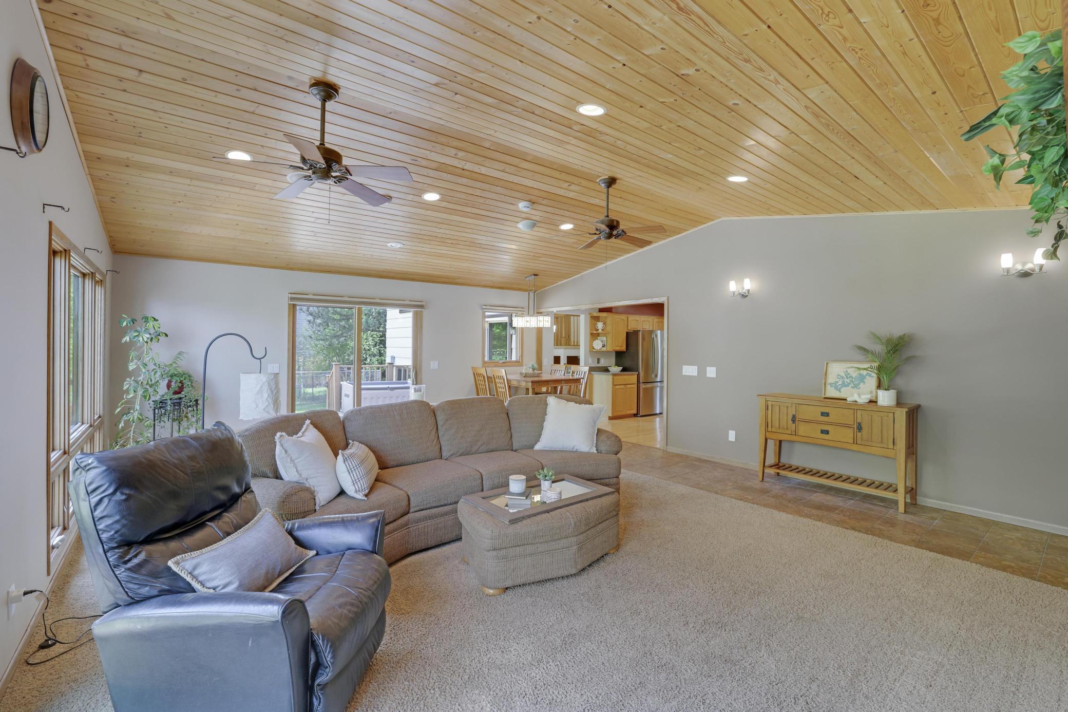 Great room has in-floor heat with 2 zones.