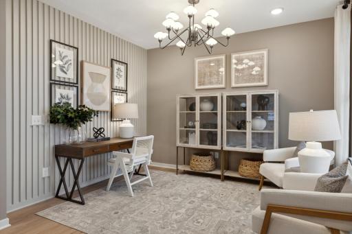 Versatile main floor flex room perfect for an office, formal dining, etc