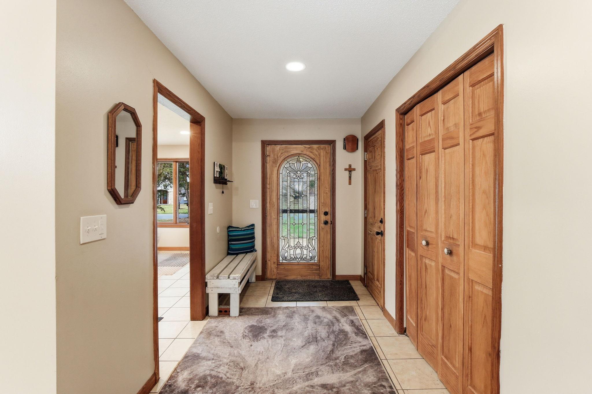 Spacious closets from the foyer
