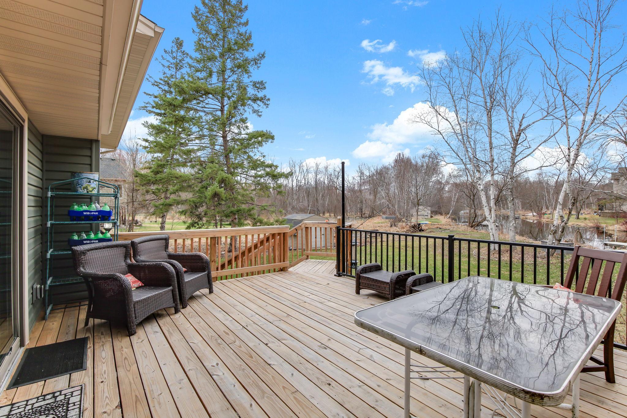 Enjoy the morning sunrise on your deck looking out towards the water
