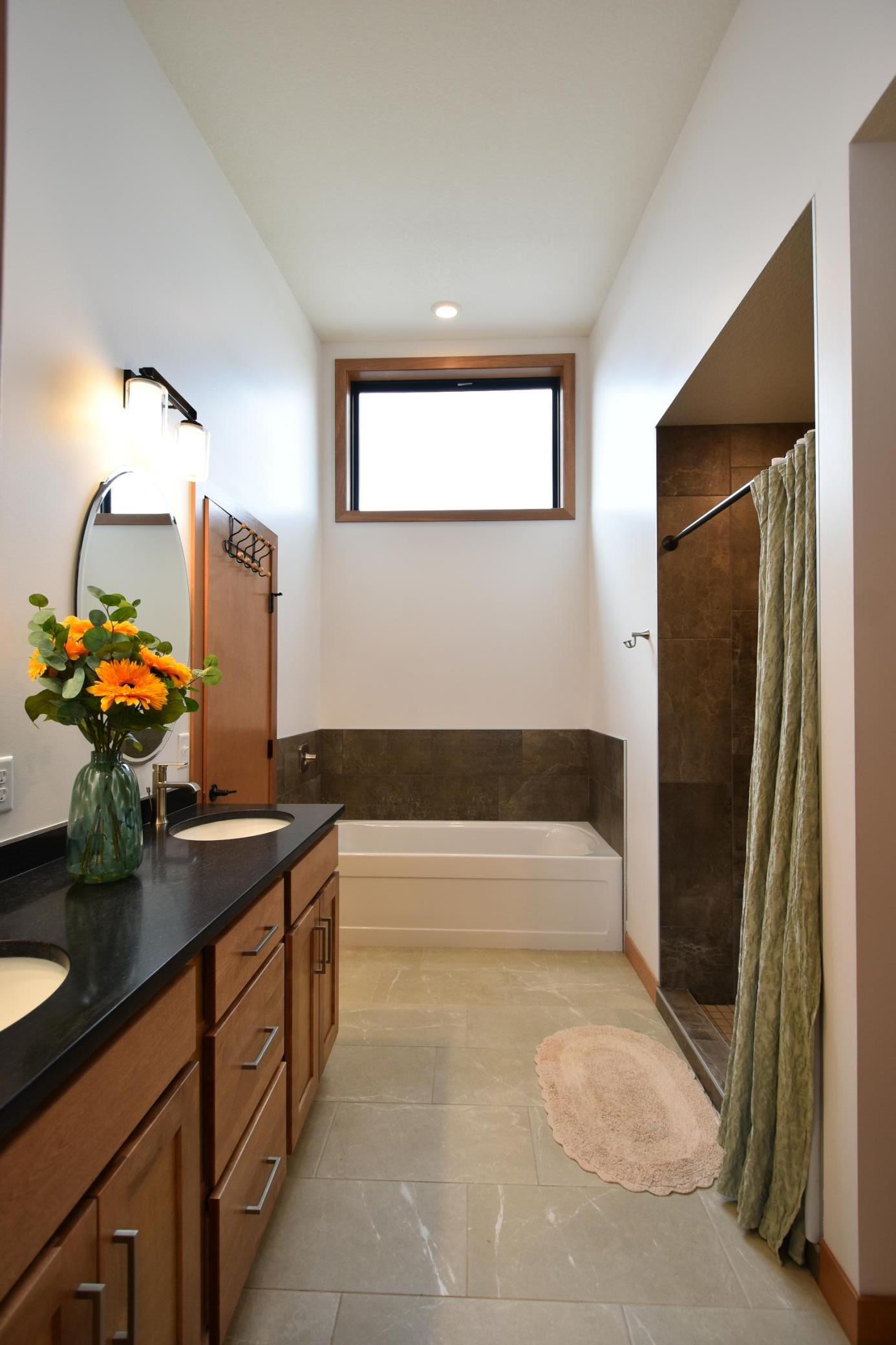 separate soaker tub-relax with a book!