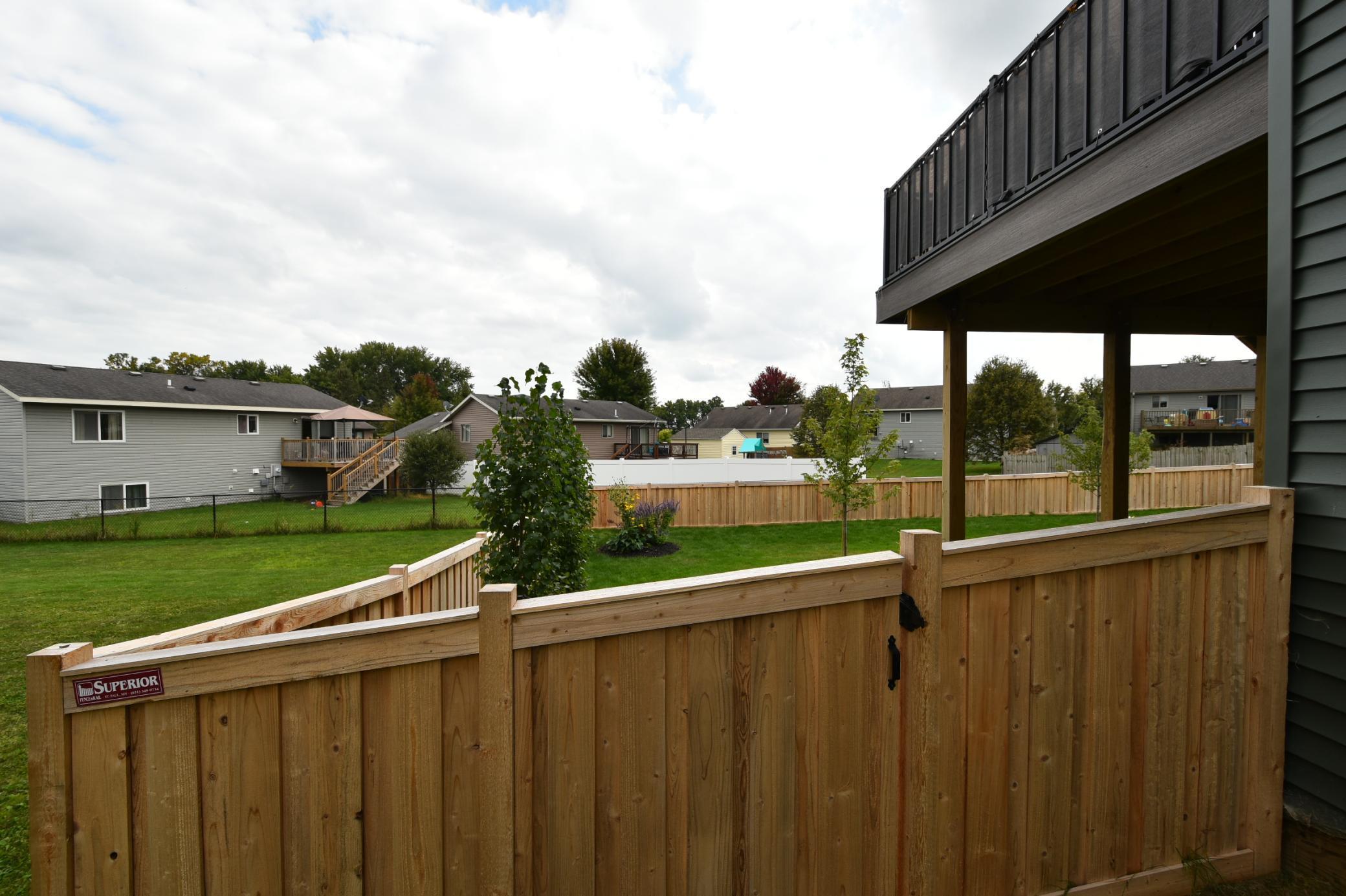 cedar fence with gate
