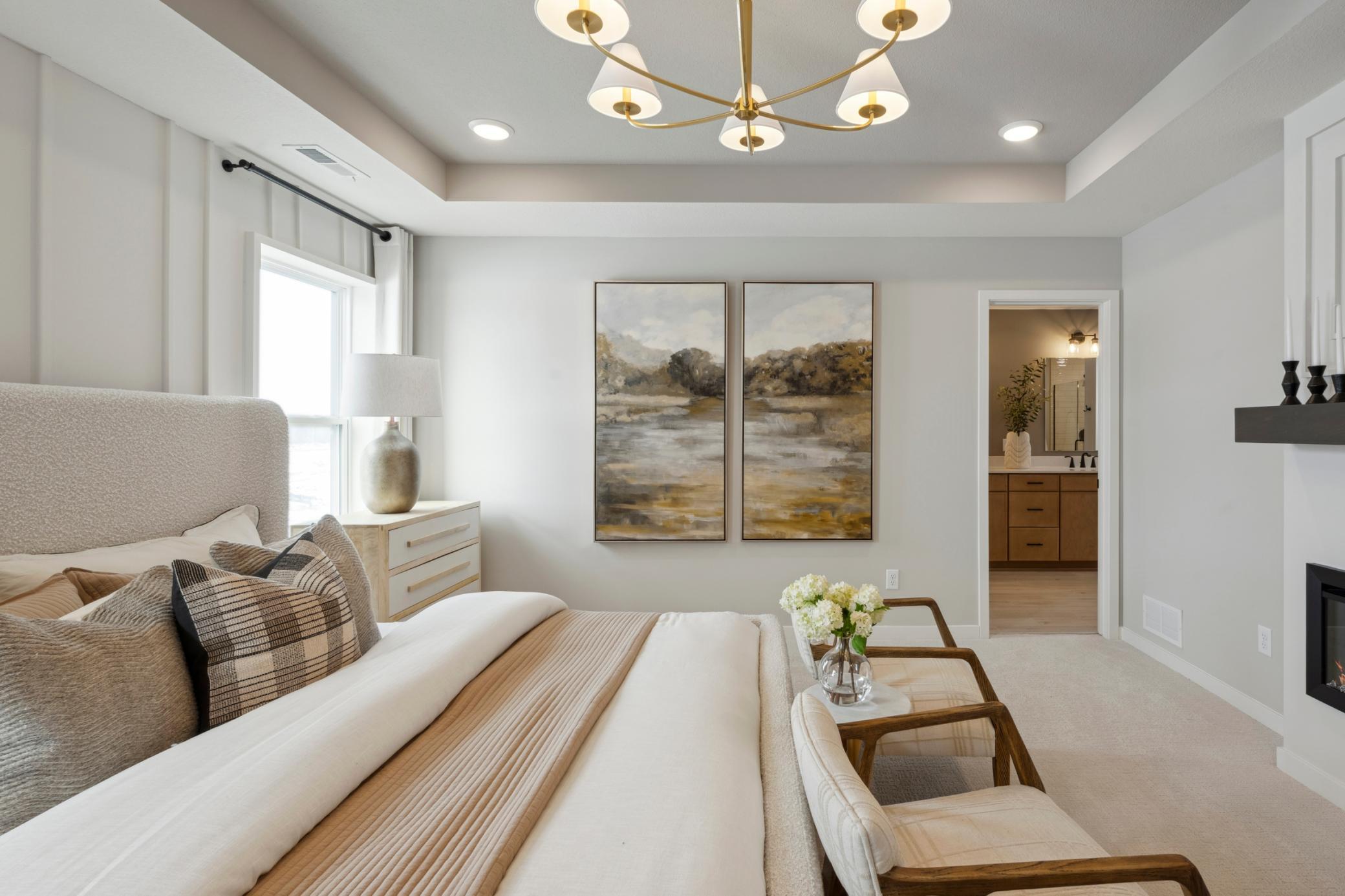 Spacious and serene, this primary bedroom offers a relaxing retreat at the end of the day. With generous square footage, soft natural light, the room promotes both rest and quiet moments of retreat.