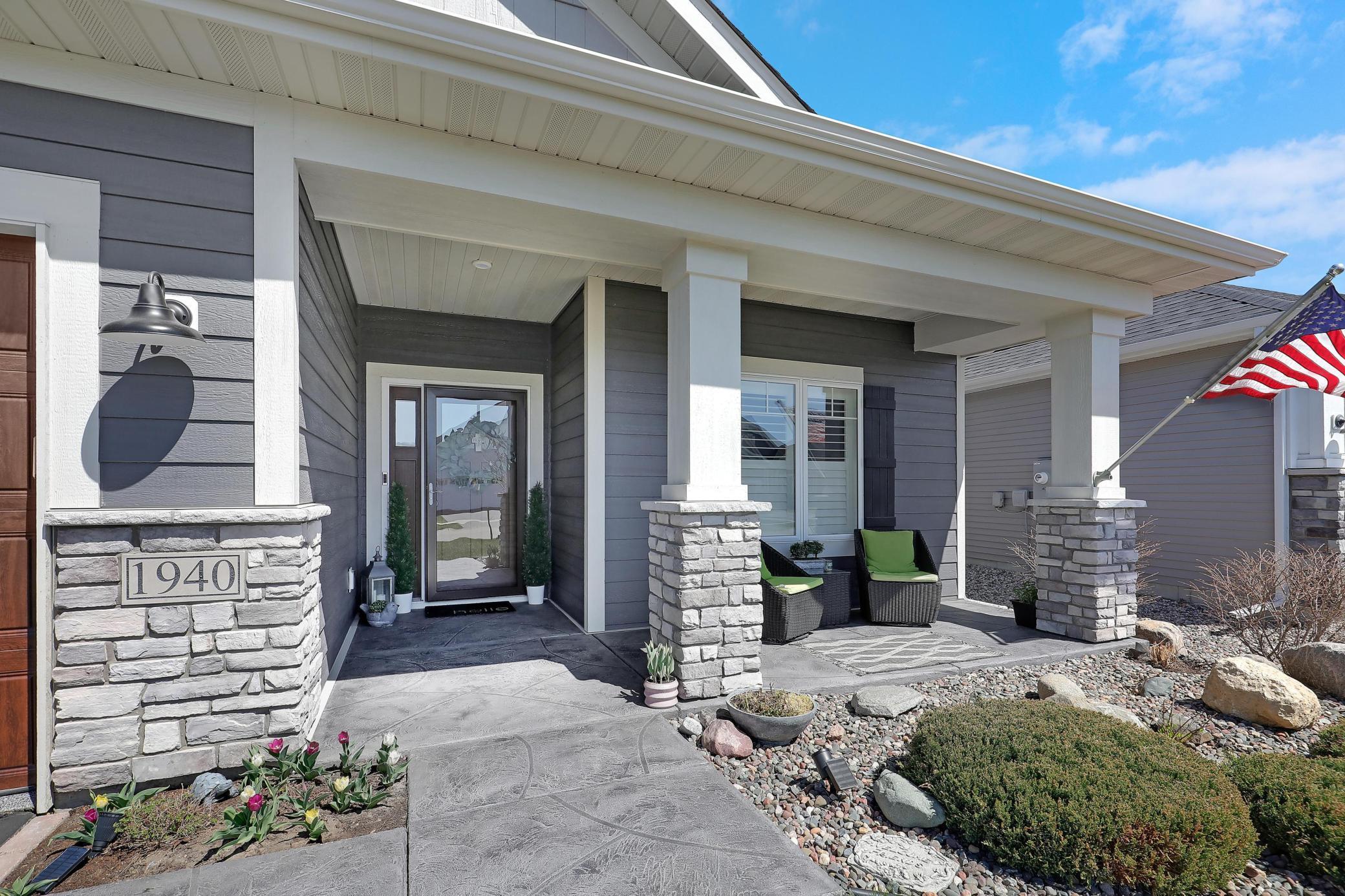 Inviting front porch