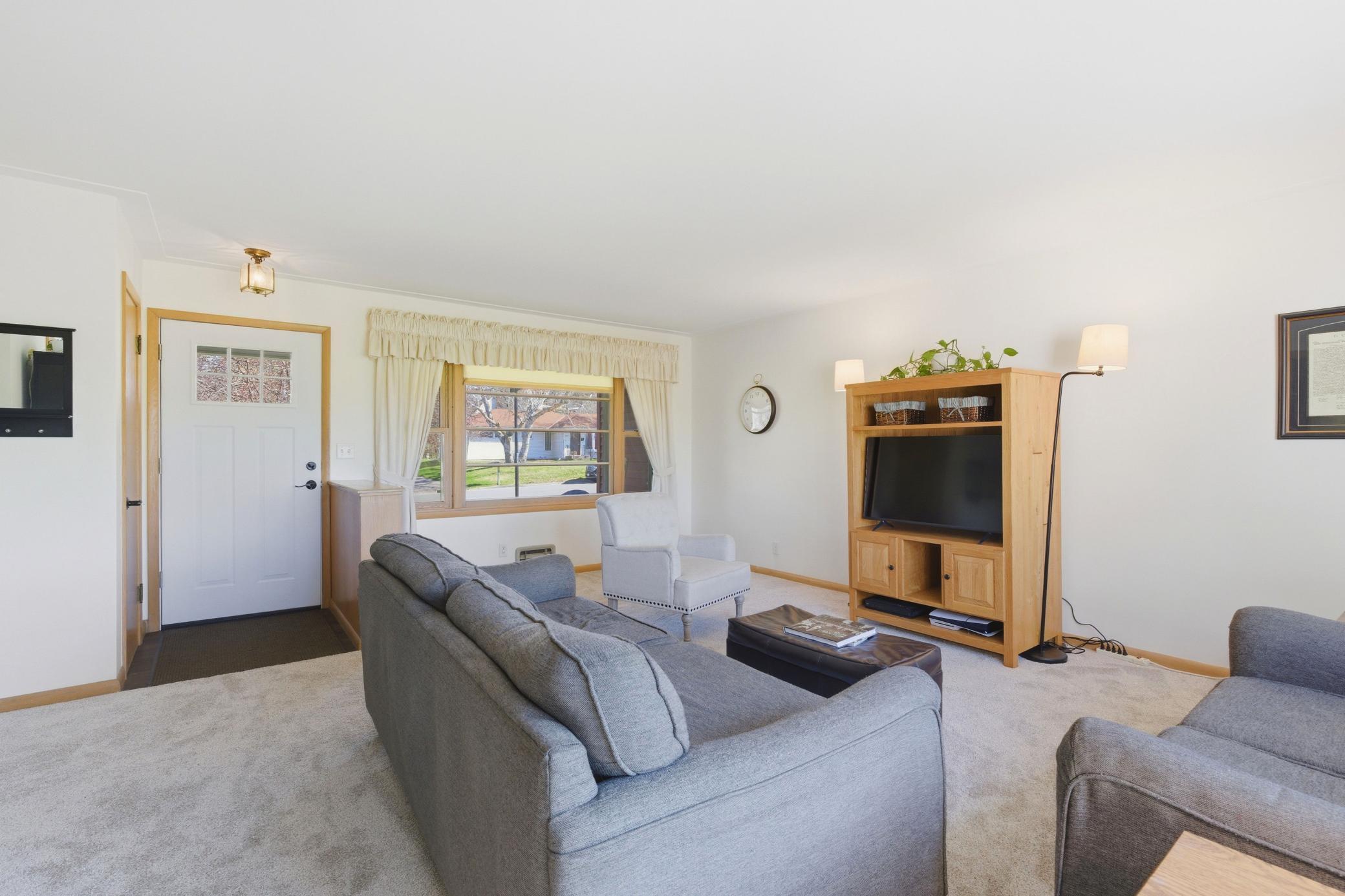 Lots of natural light in the living room