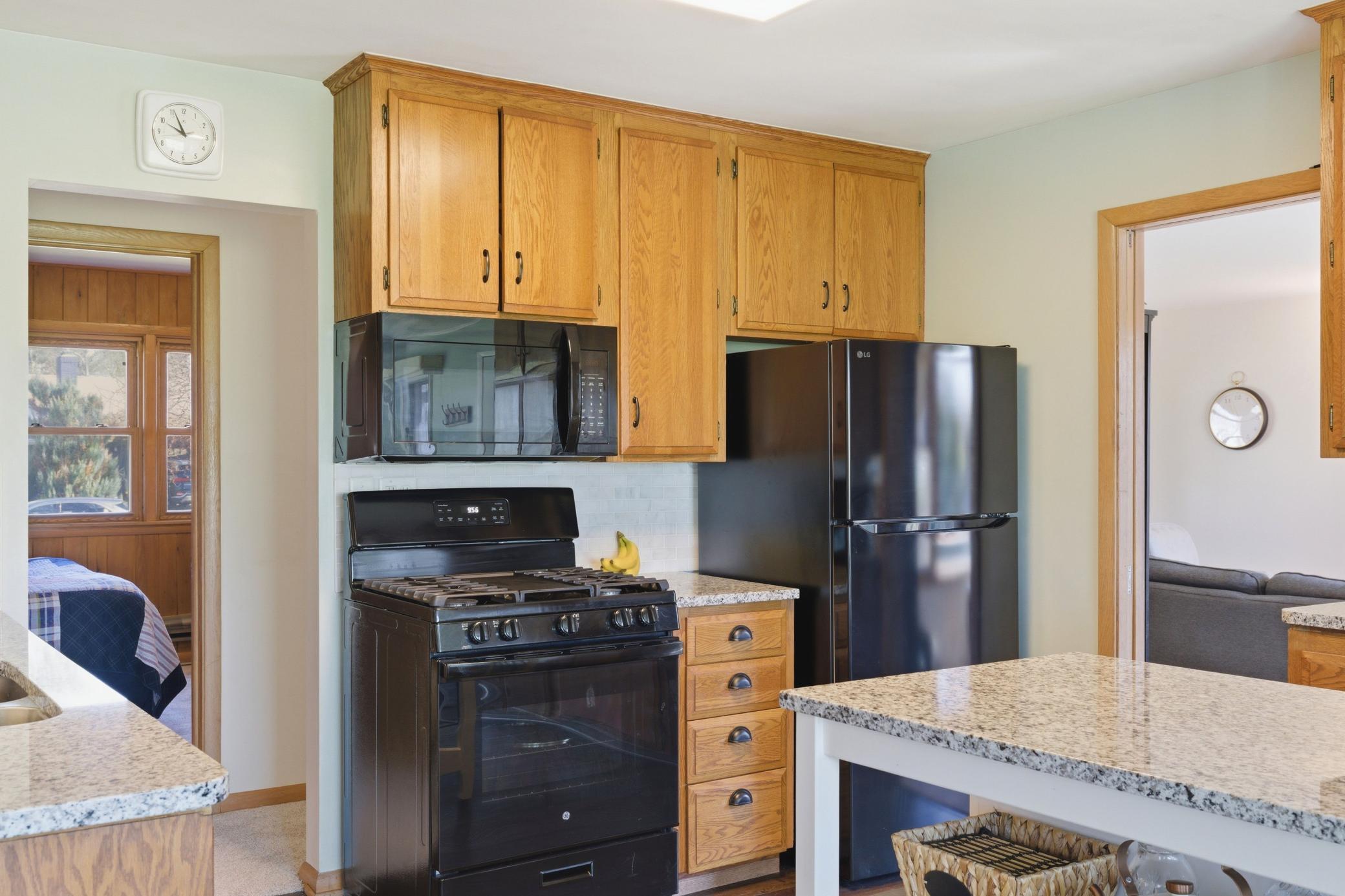 Microwave above stove