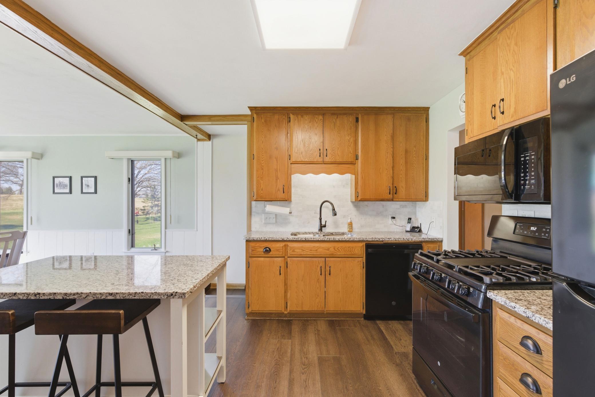 Kitchen with new flooring