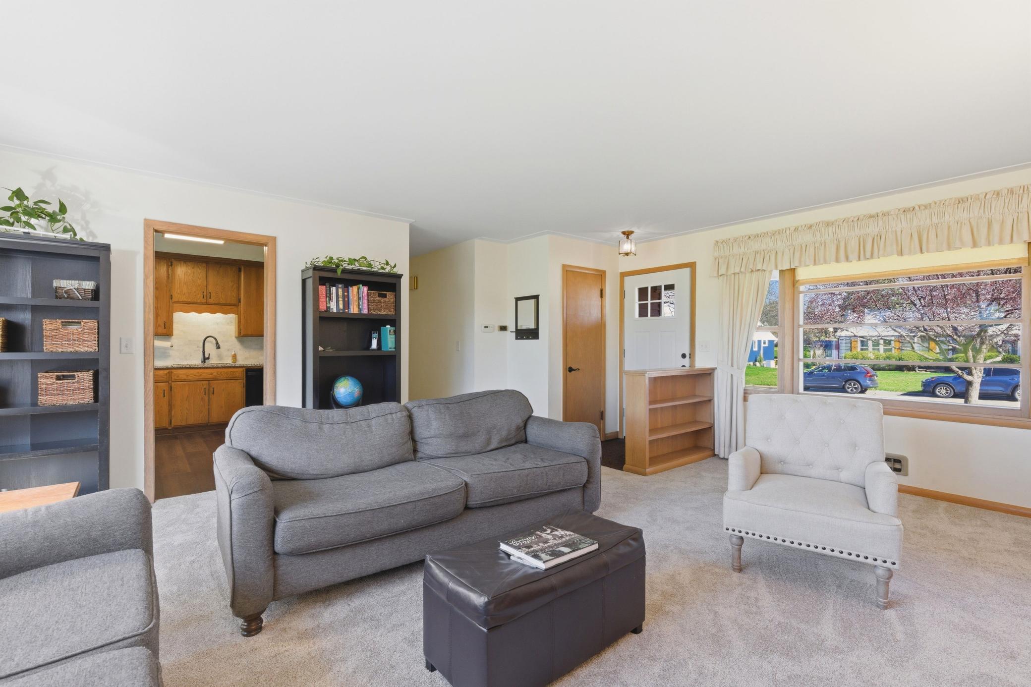 Front entry has closet for coats.