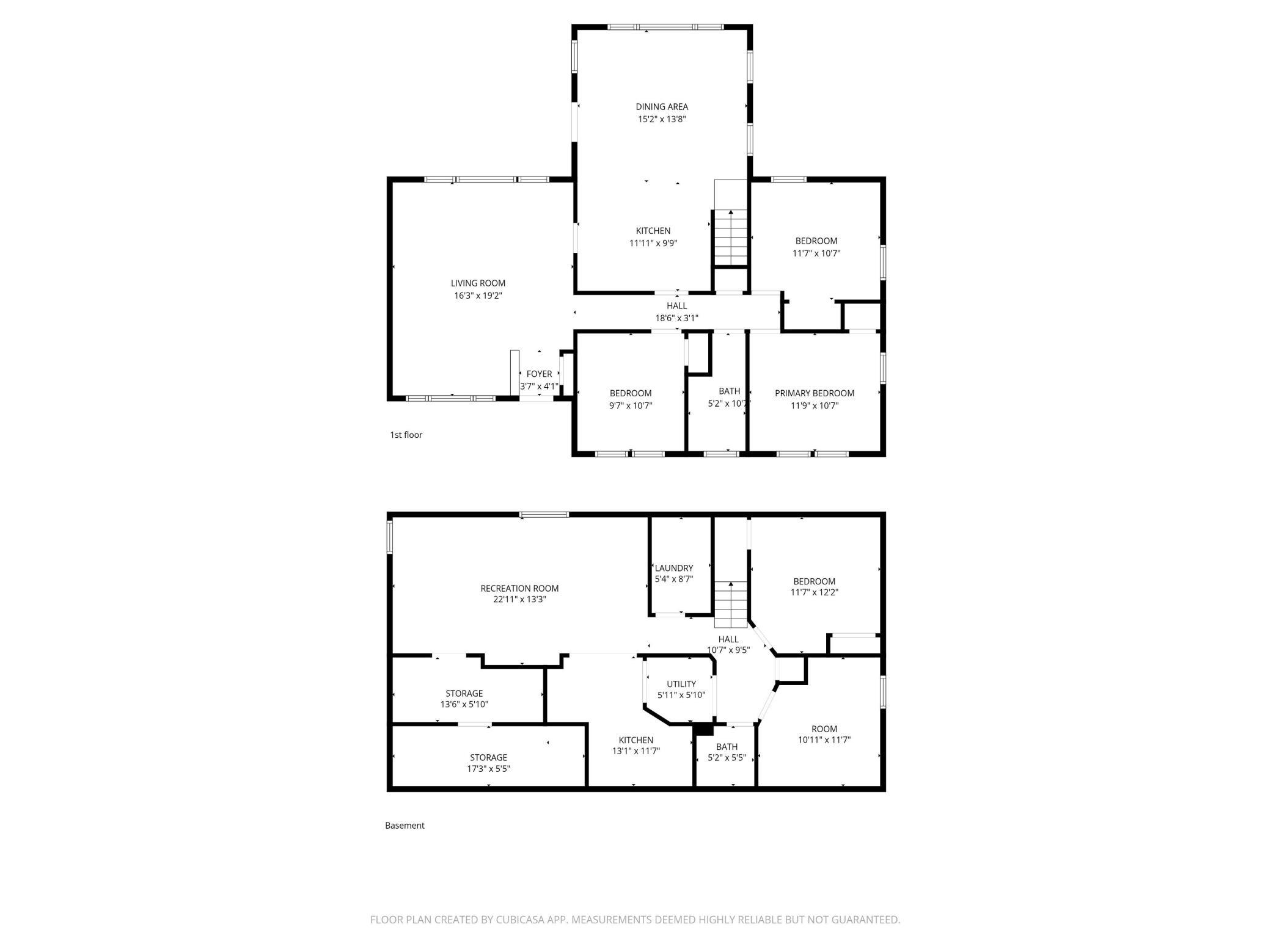 Both level floor plans