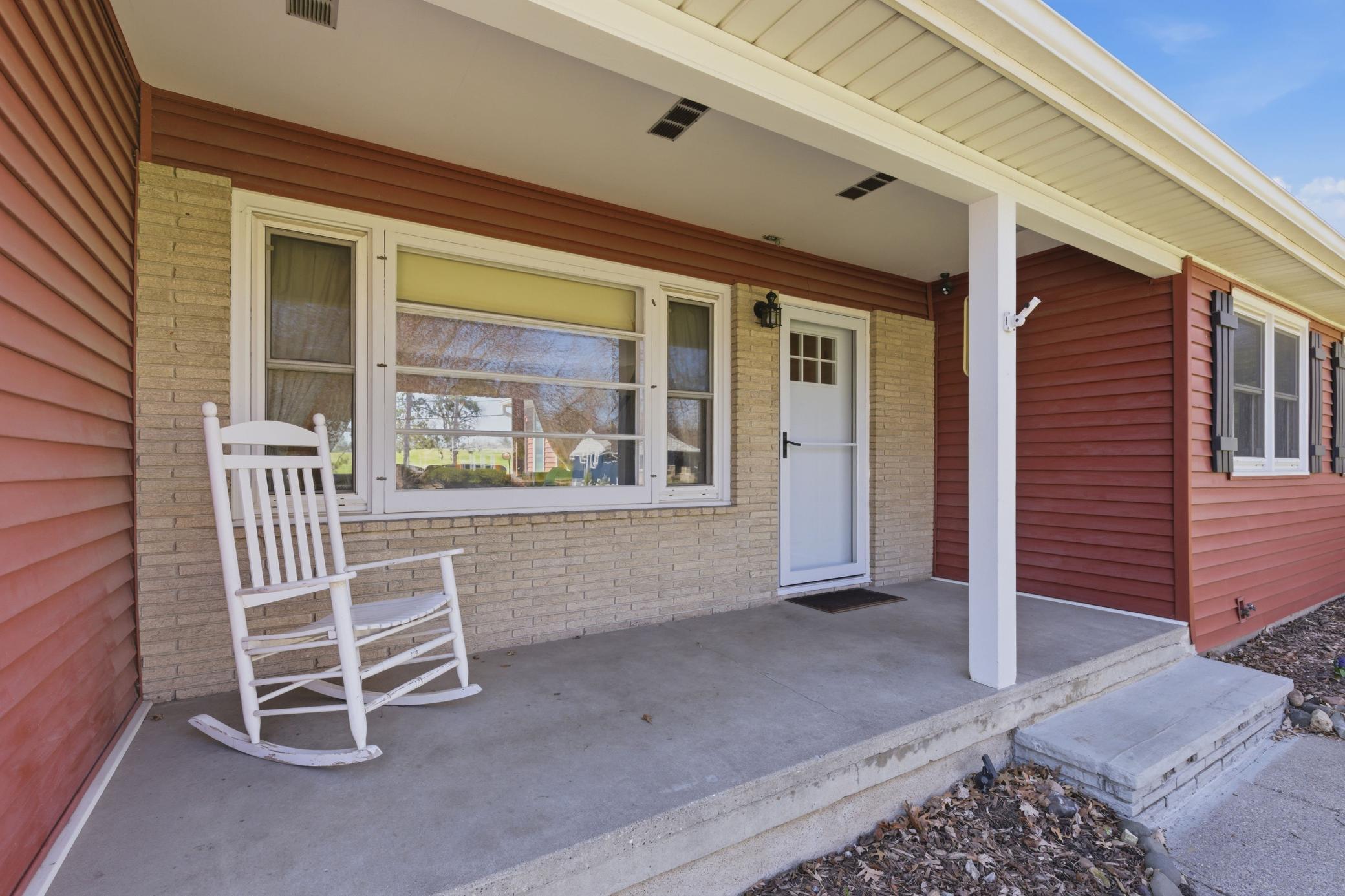 Open front porch to enjoy a quiet evening
