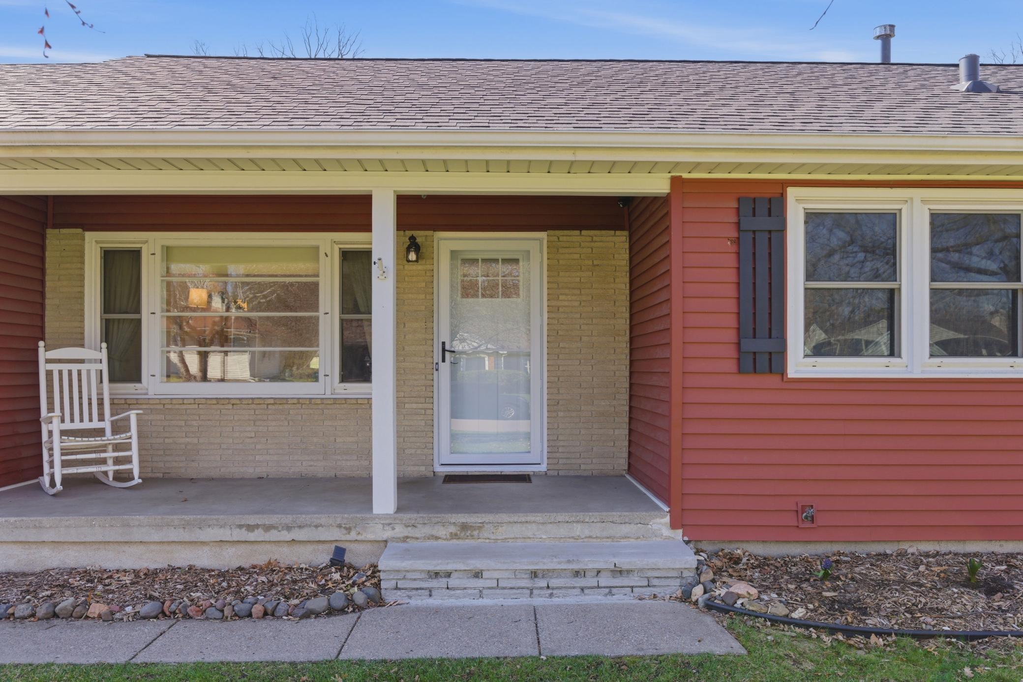 Covered front porch to greet your guests