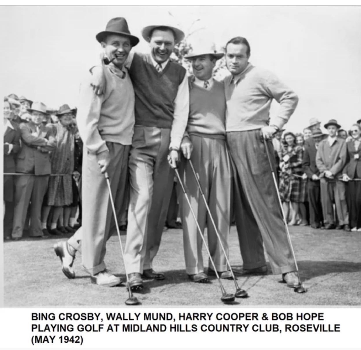 Bing Crosby & Bob Hope Playing golf at Midland Hills 1942