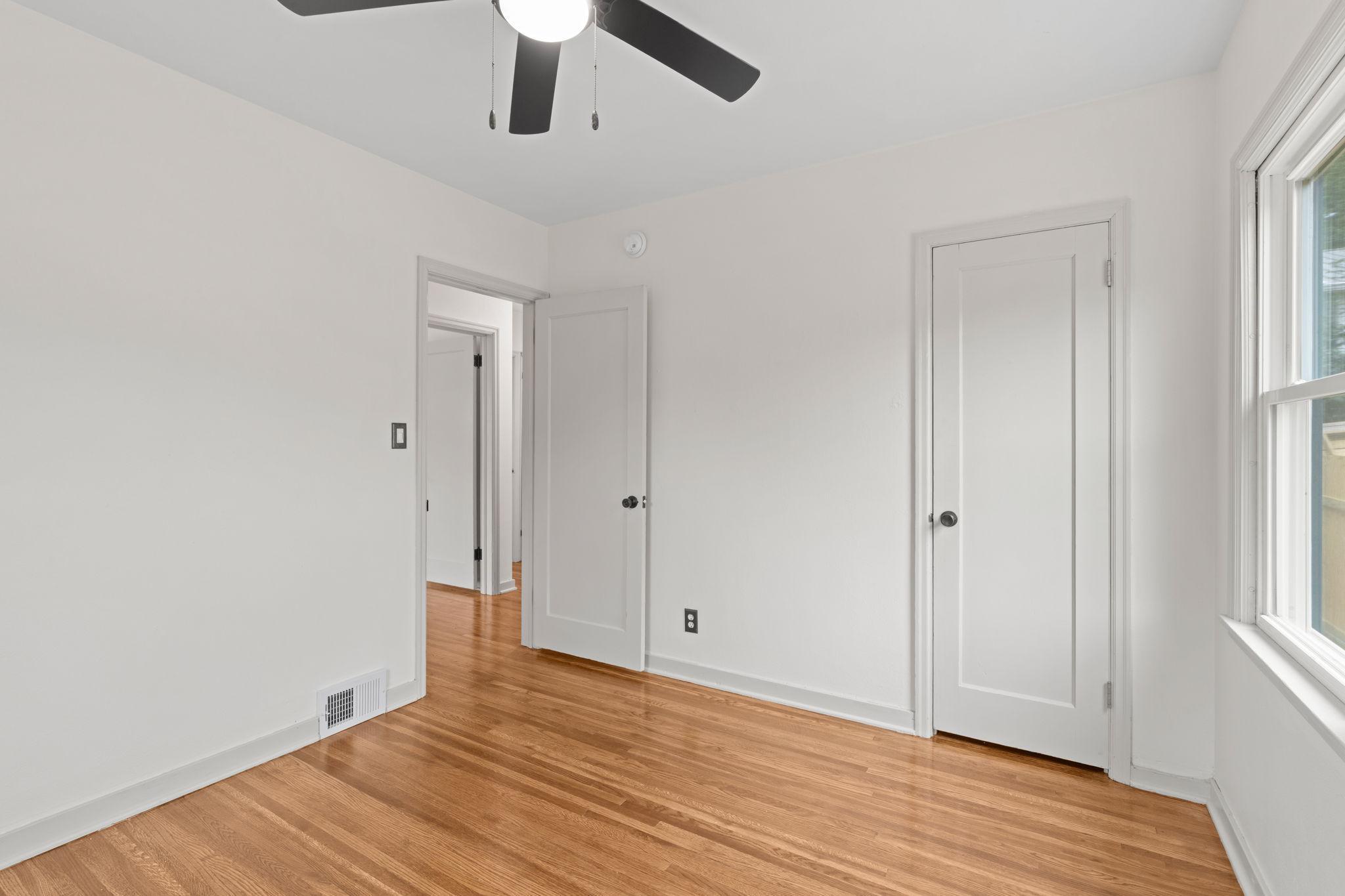 The front, main level bedroom.