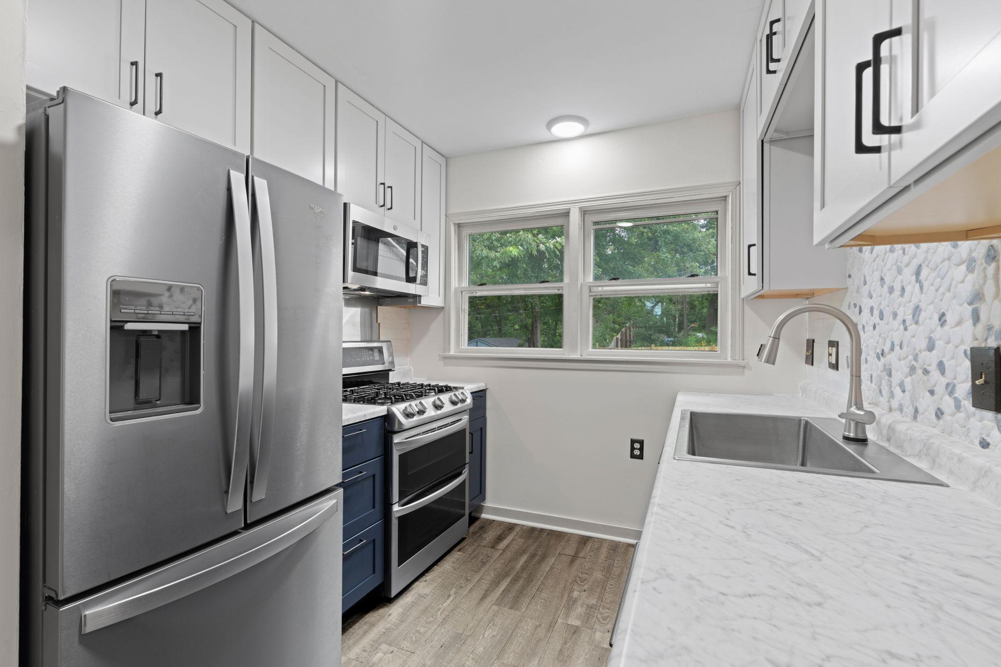 The kitchen was all redone recently.