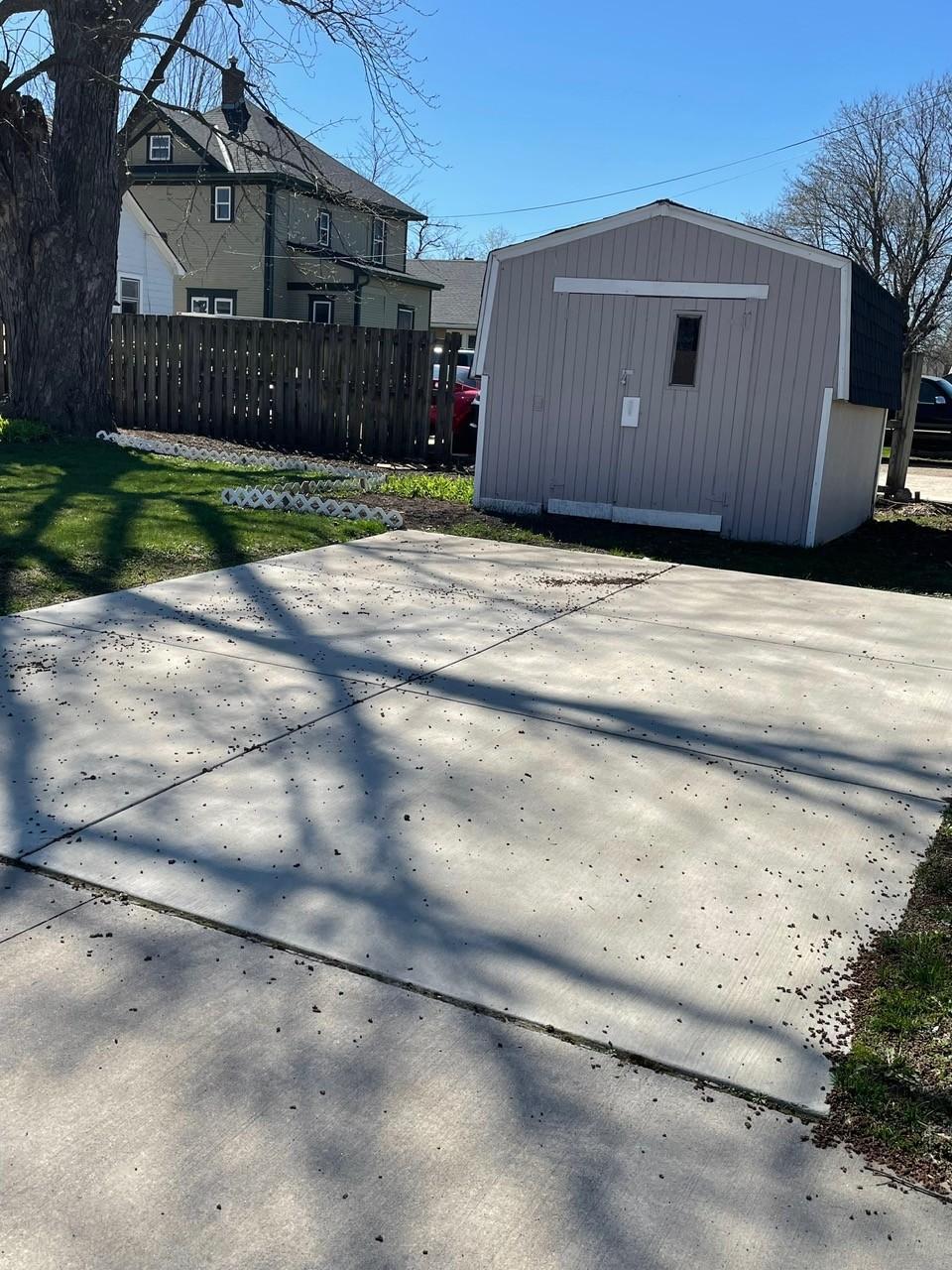 Off street parking and shed storage