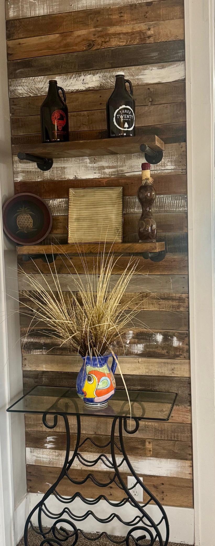 Unique wooden wall treatment