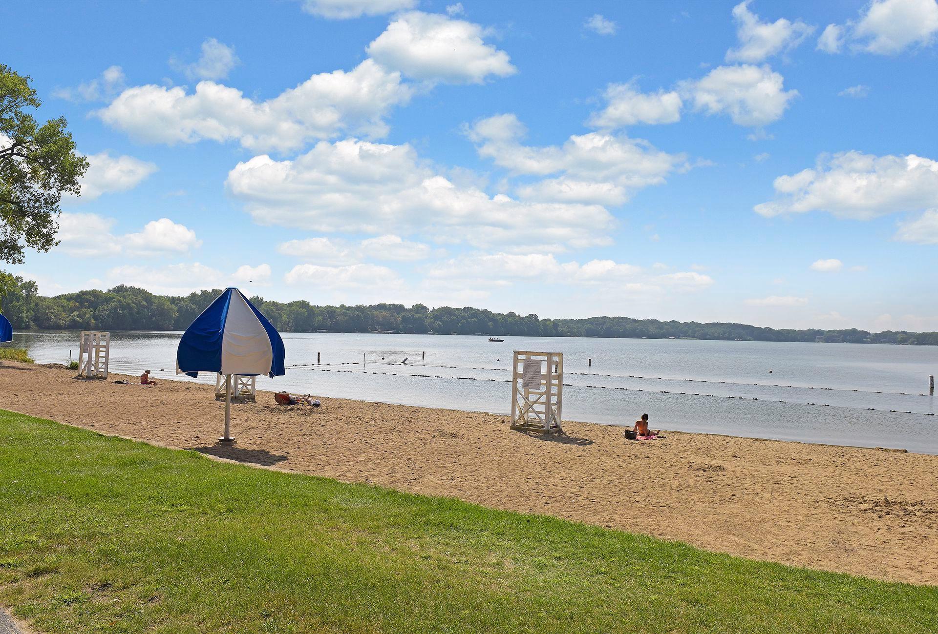 Enjoy swimming in the lake during the warmer months.