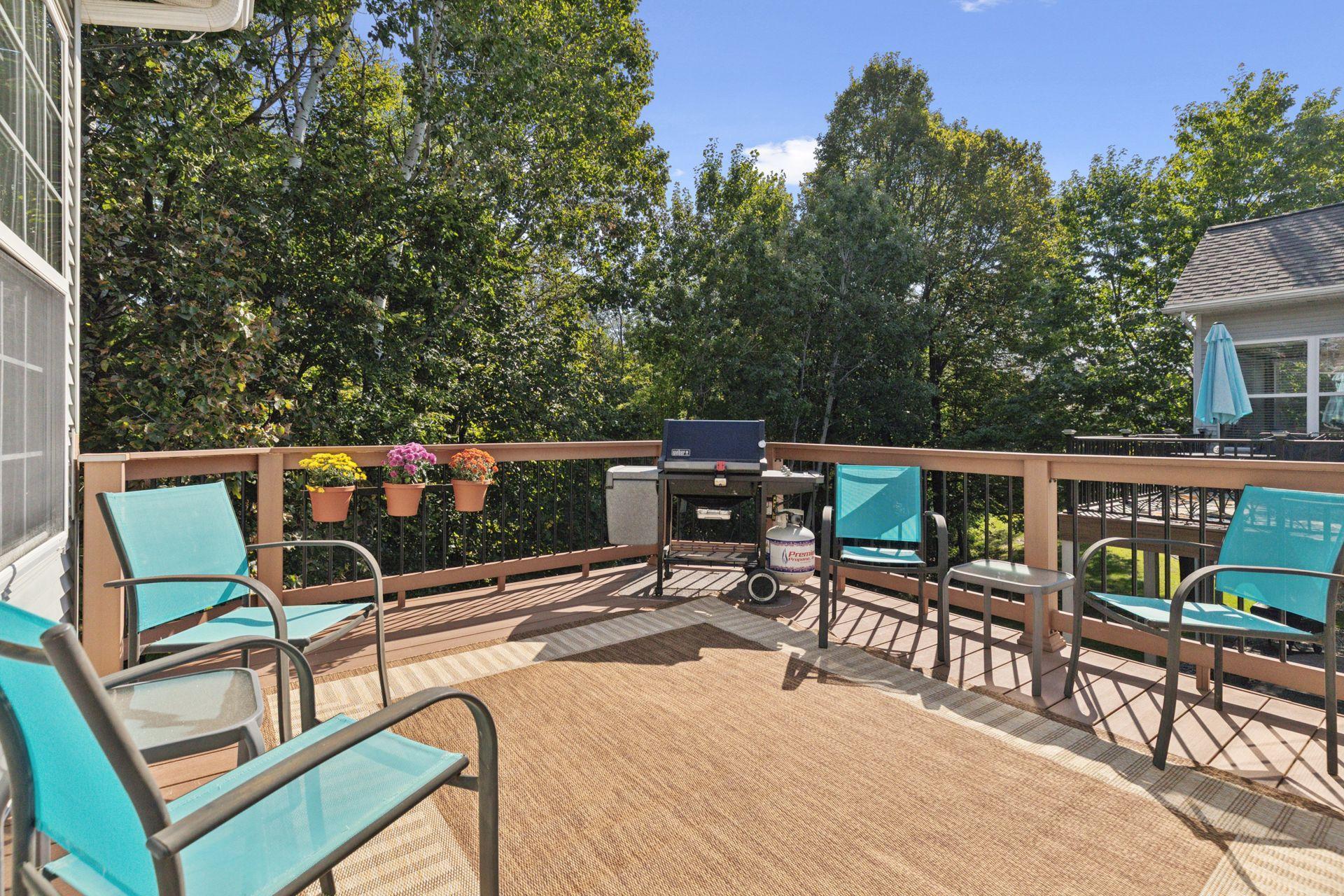 Updated in 2012 with new railings and TimberTech maintenance-free decking, you'll love connecting with family and friends while soaking up the setting.