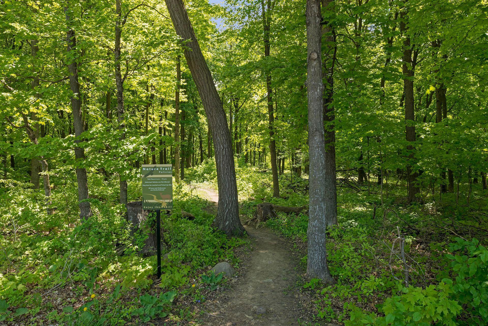 This green, outdoor space features nature trails that are ready to be explored.