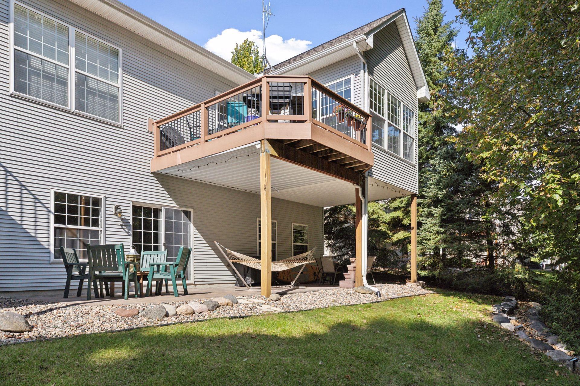 Outside, you'll love this private setting.