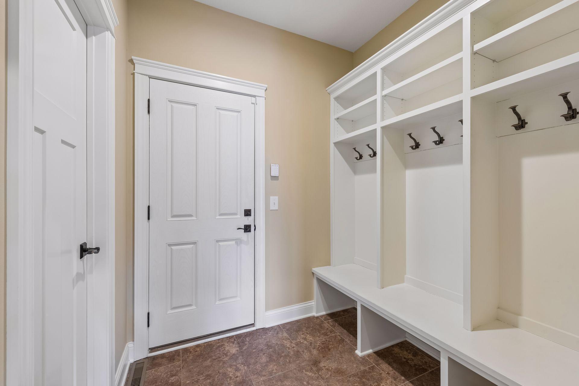 Mudroom with built-in storage