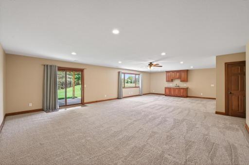Lower level walk out basement, family room with wet bar