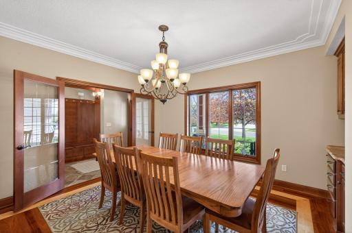 formal dining room, knock down ceilings and crown molding