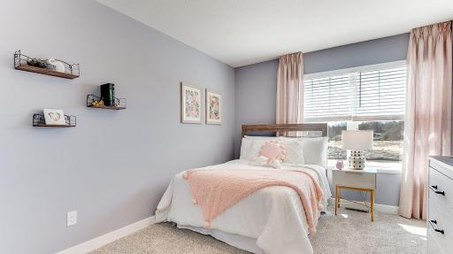 All four bedrooms on upper level. (Model photo, colors may vary.)