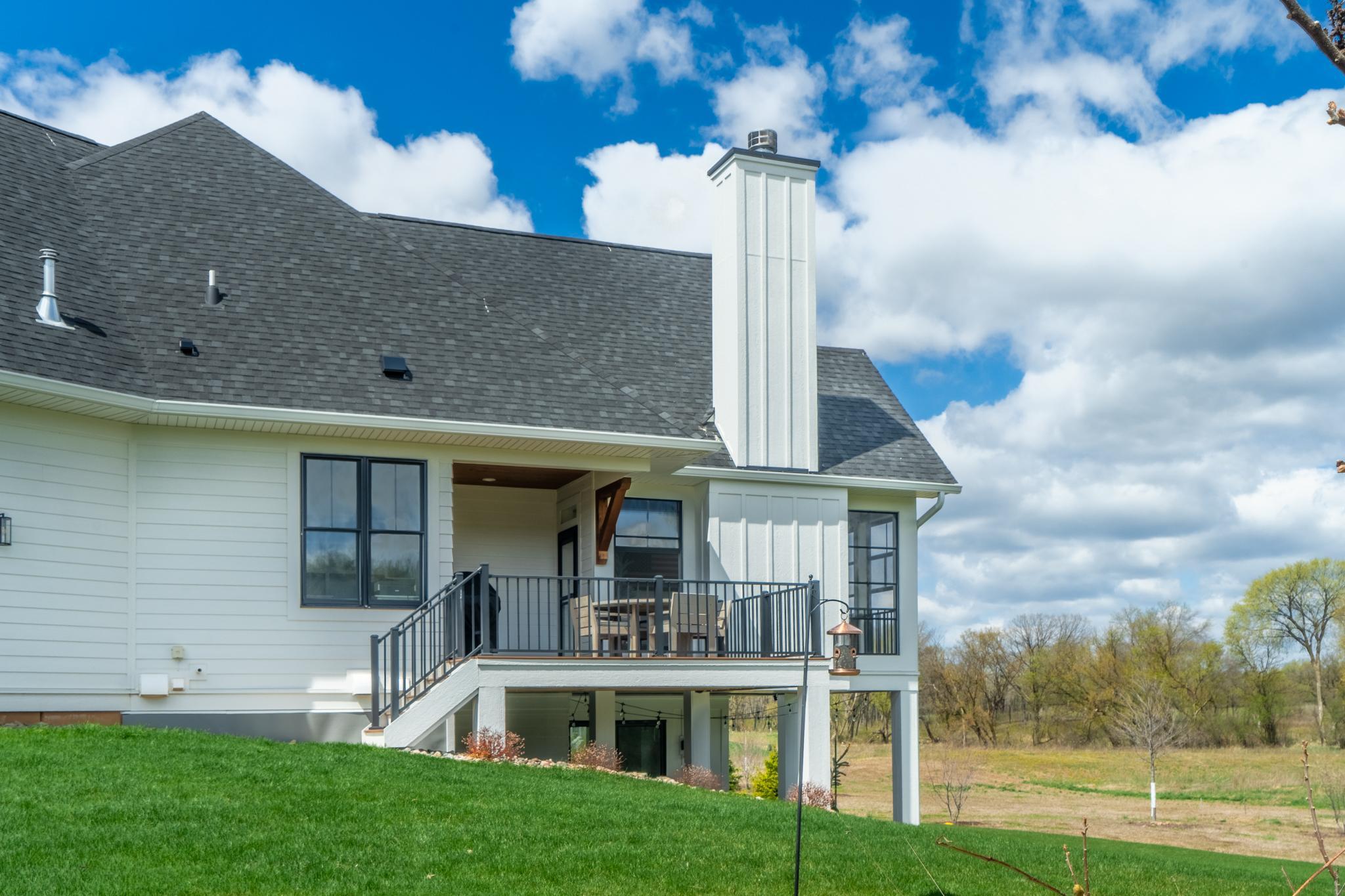 The deck is the perfect space for your grill and outdoor dining table.