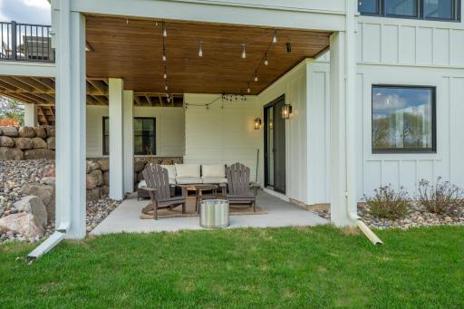 The lower patio is also covered.