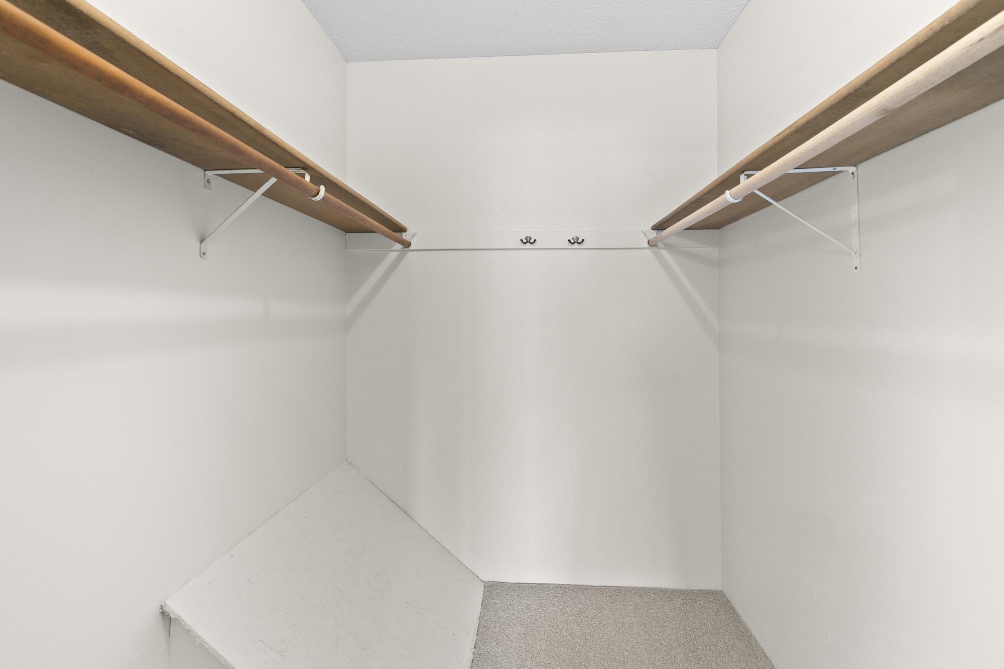 Generously-sized walk-in closet.