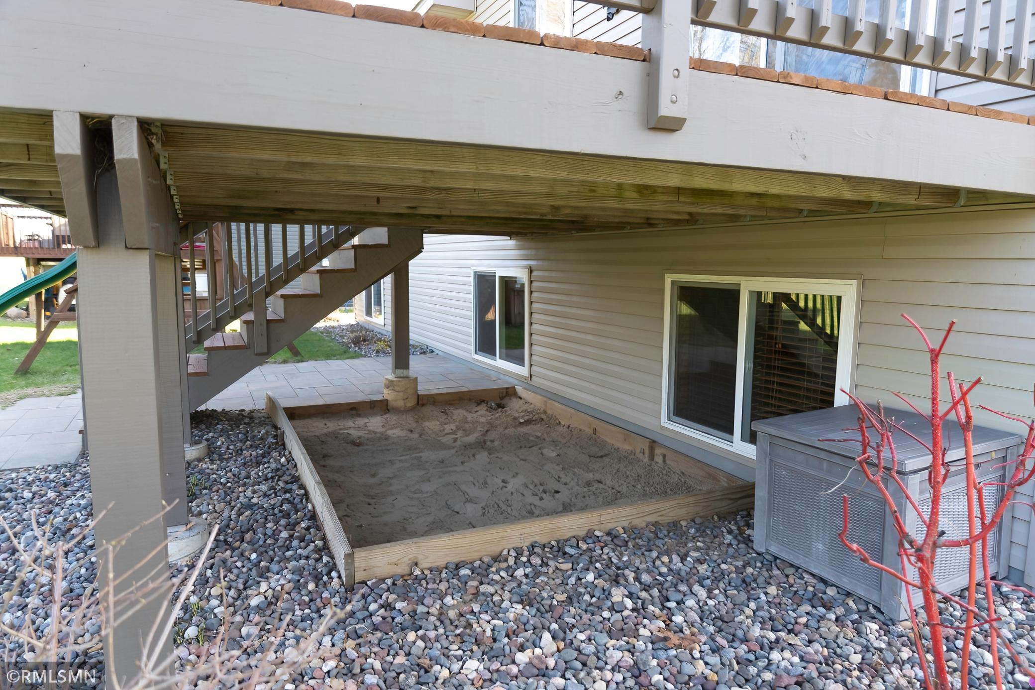 sandbox under deck