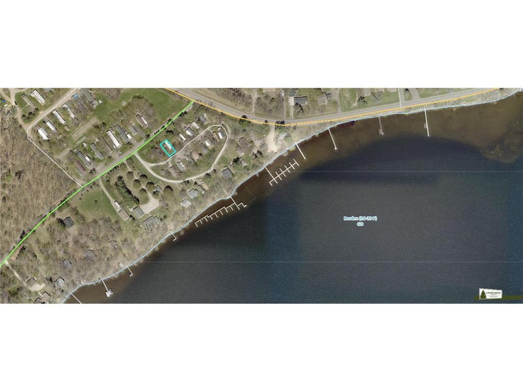 An aerial view of Sweets on Borden Lake.