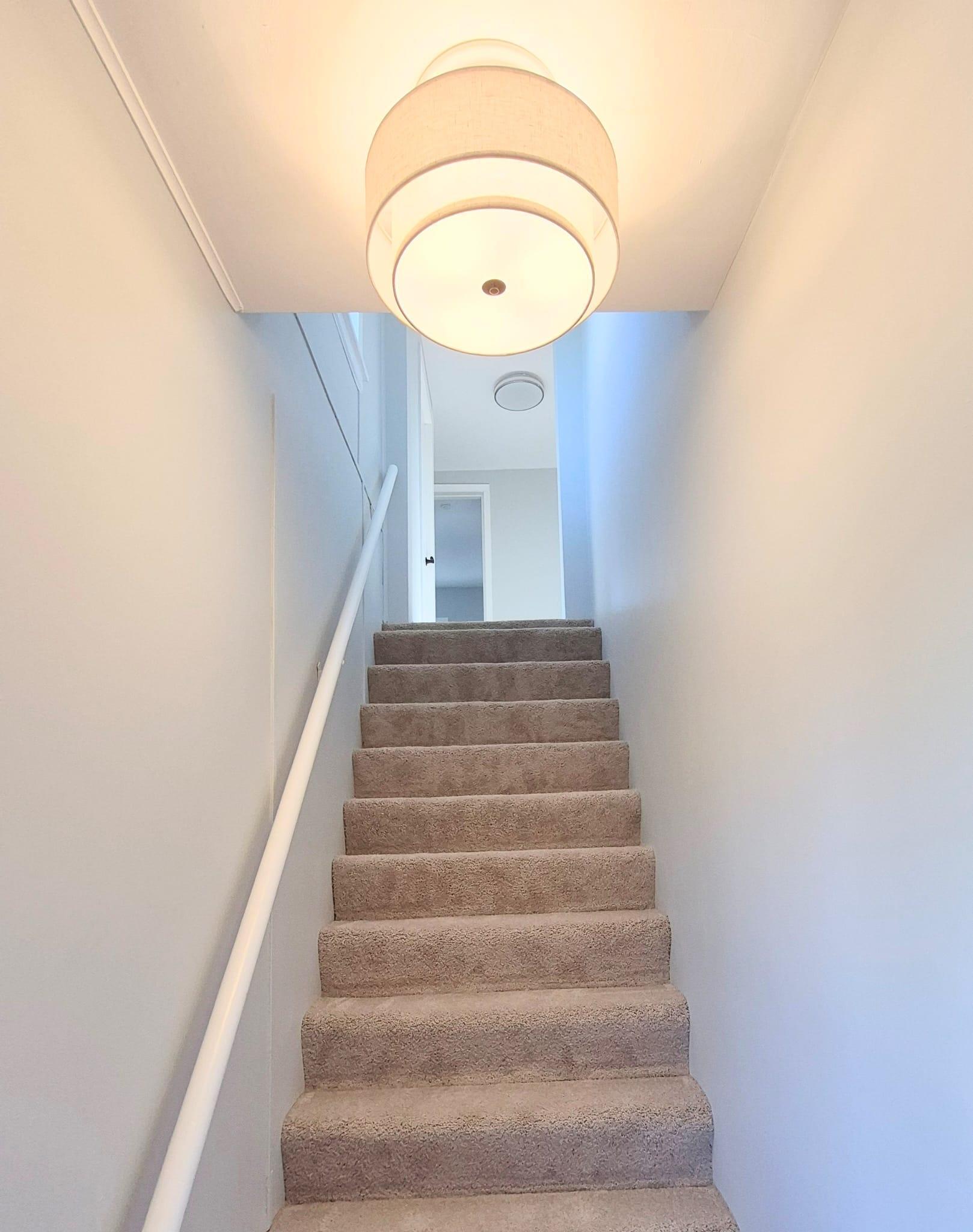 Beautiful lighting going up to the 2nd level