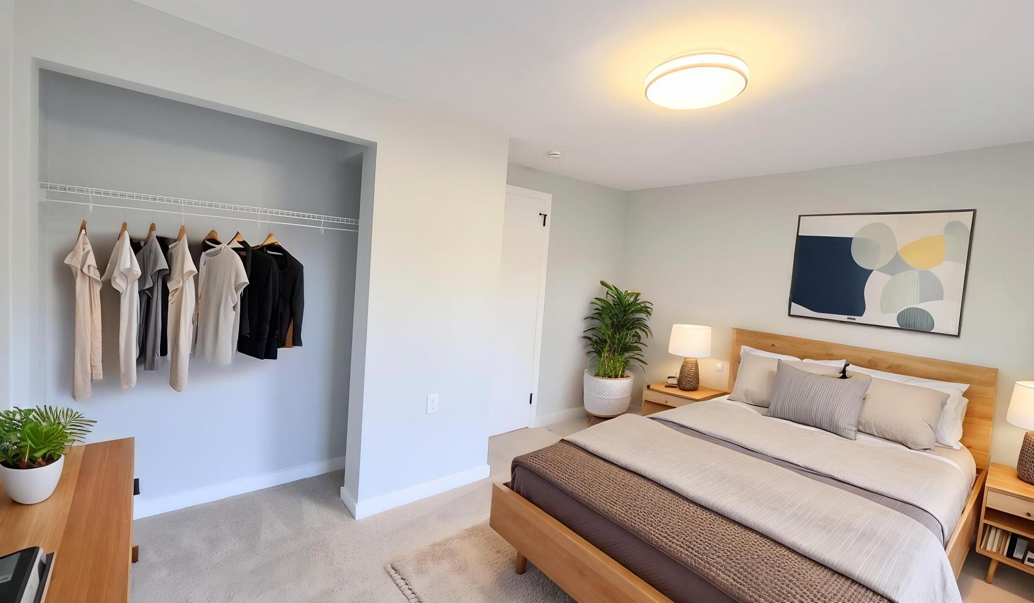 1st Floor Bedroom with good size closet - Virtually Staged