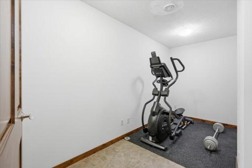 Bonus room on the lower level is great for workout space!