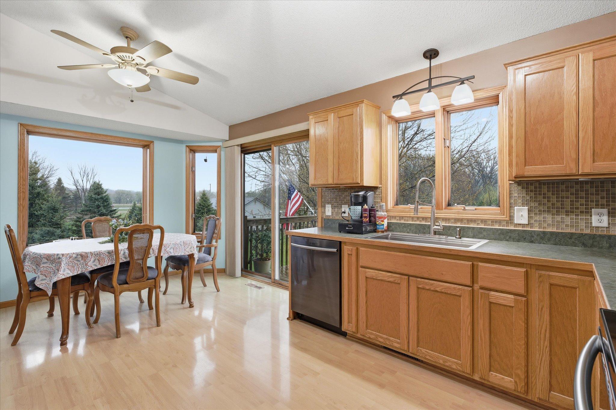 Dining area filled with natural light
