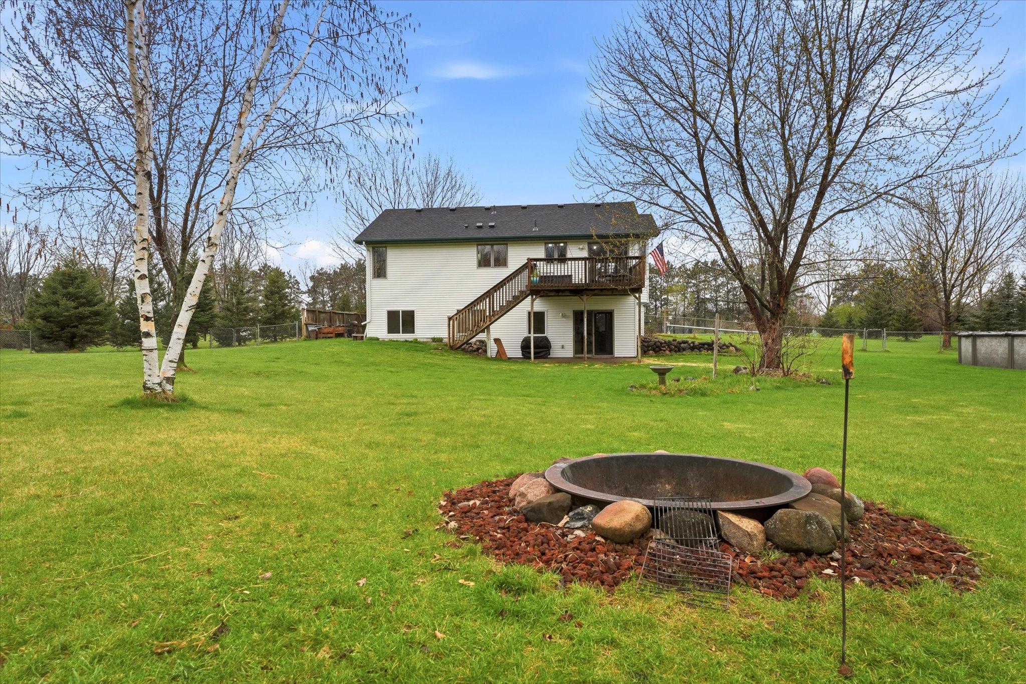 Fire pit area for outdoor gatherings and evenings outside