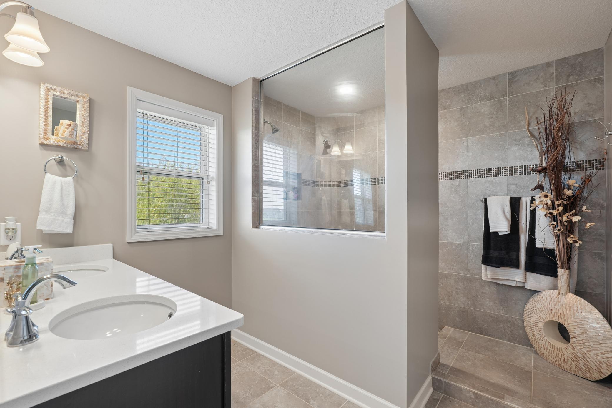 Large walk-in shower