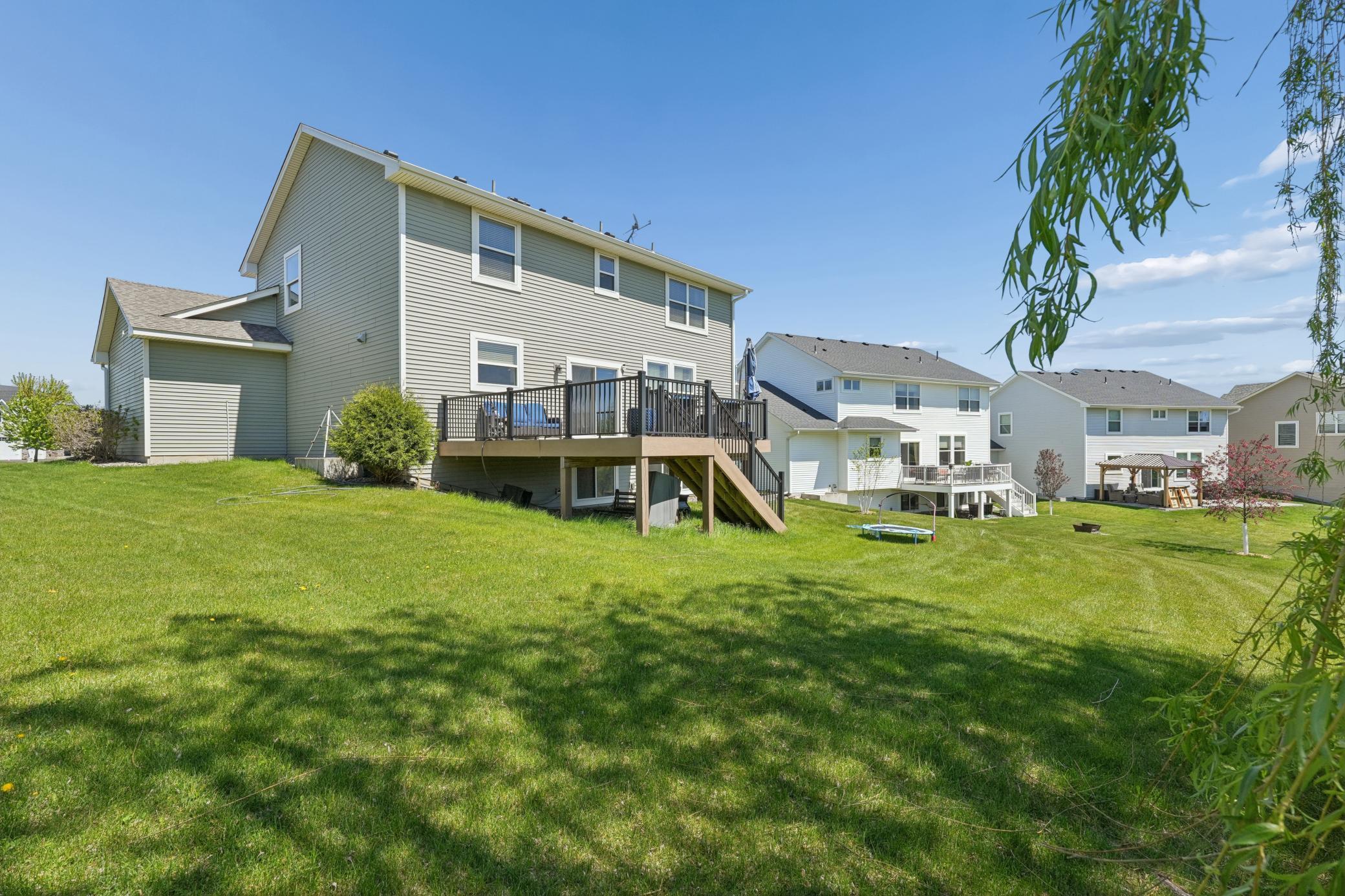 Large and level backyard