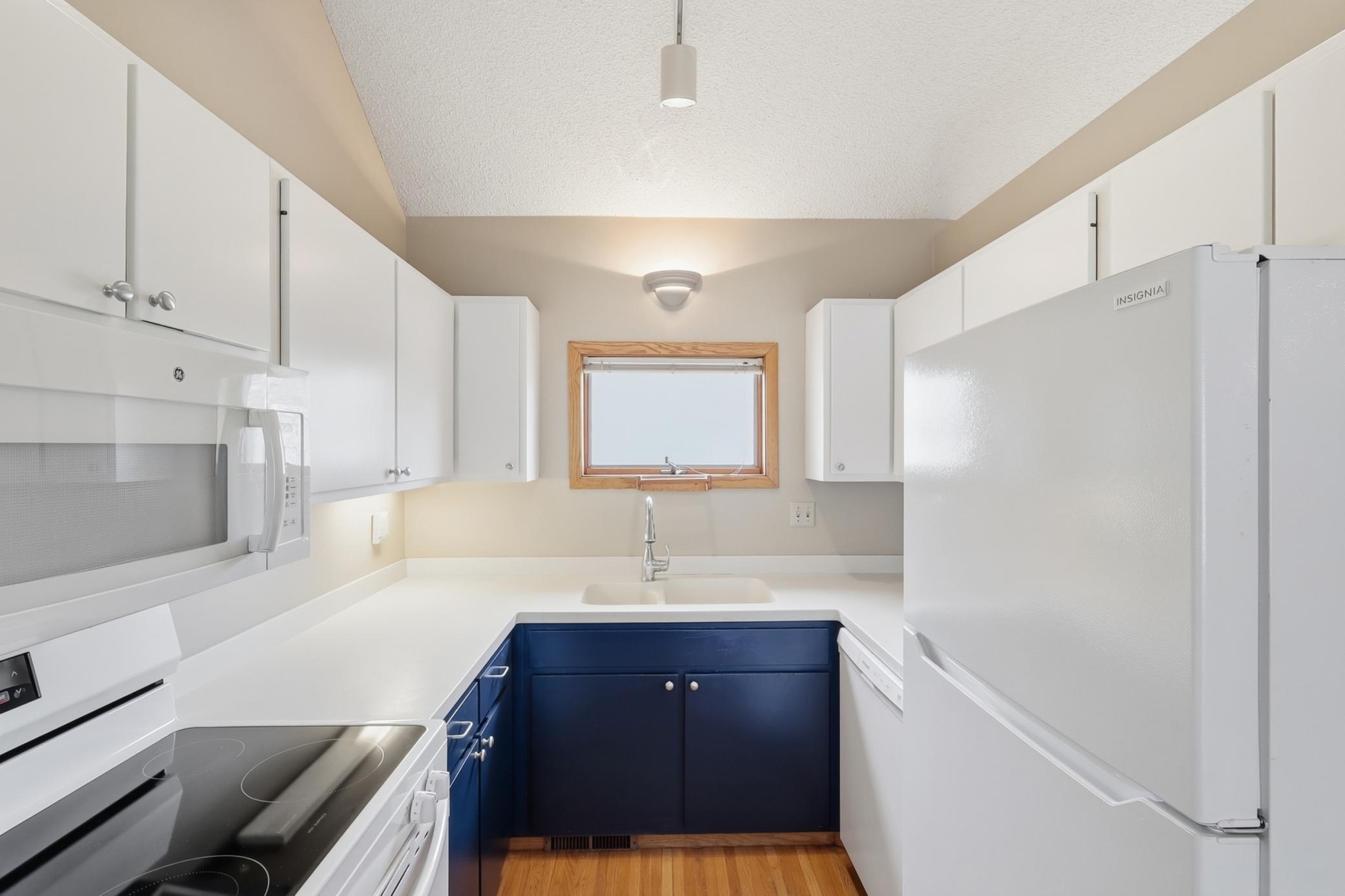 Updated kitchen with new appliances.