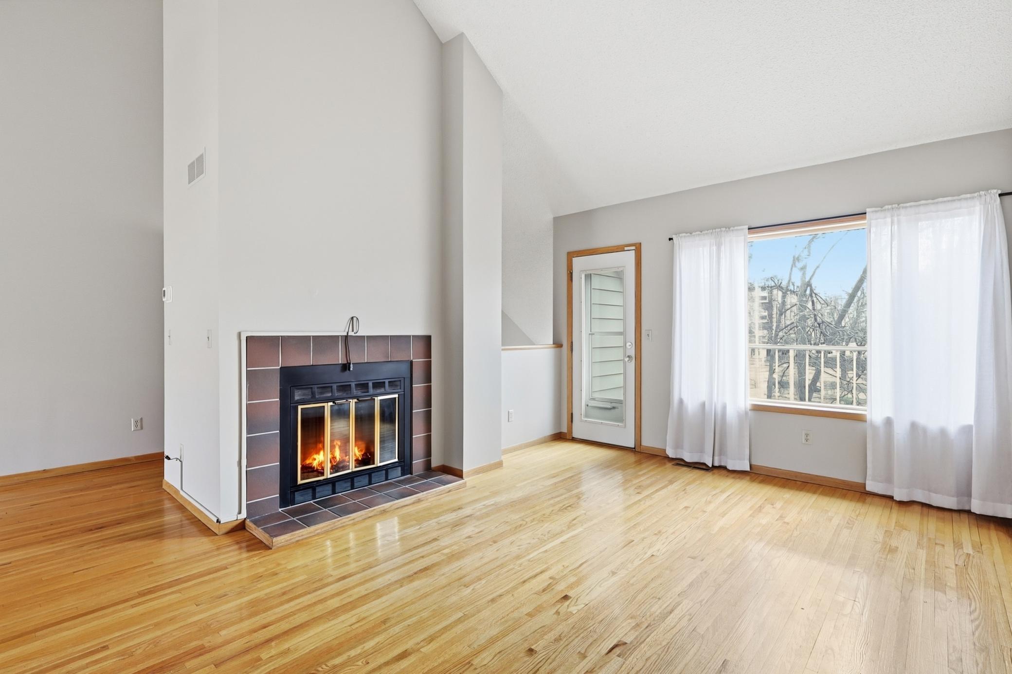 Private deck off of the living room.