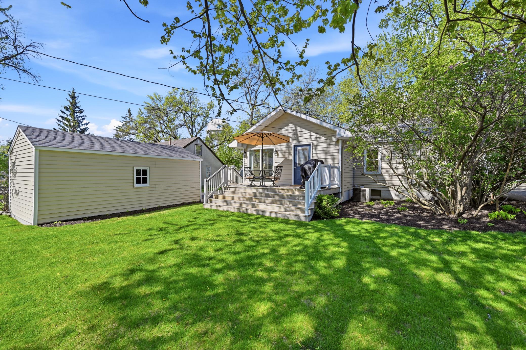 The backyard has room to garden, play outdoor games and soak up the sunshine.