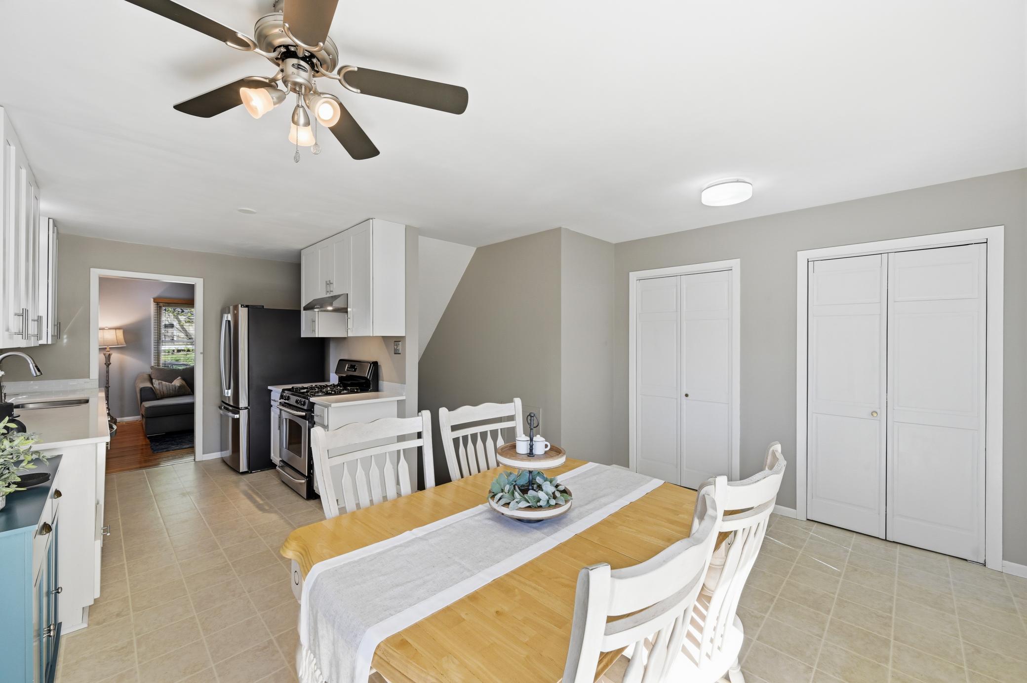 2 large closets provide storage for coats and boots and all the extras that come with Minnesota living.