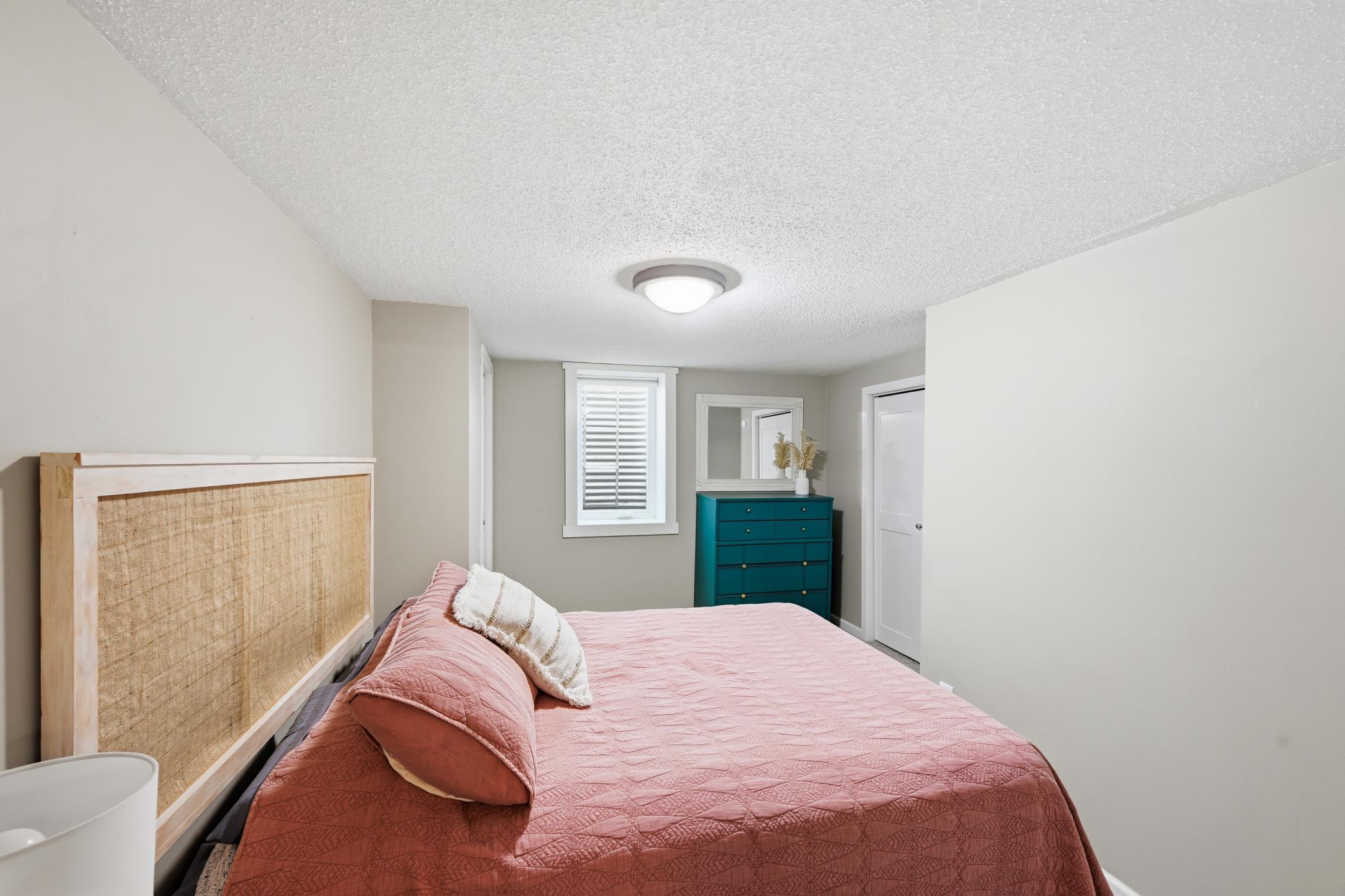 The third lower level bedroom has a large walk-in closet.