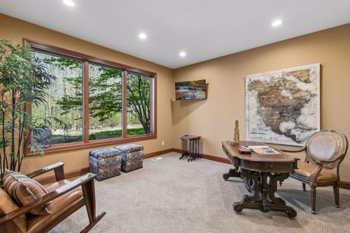 Lower level flex room can be used as an exercise room or additional office