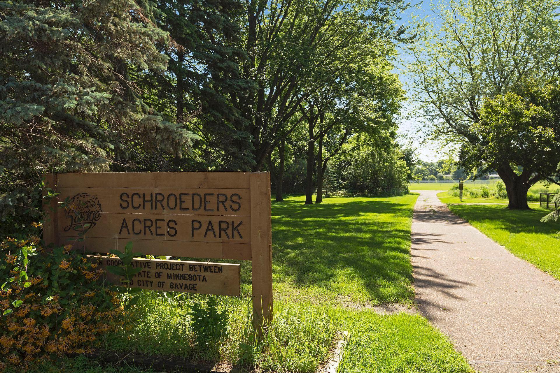 Nearby Schroeders Acres Park has scenic walking paths to get out and enjoy the outdoors.