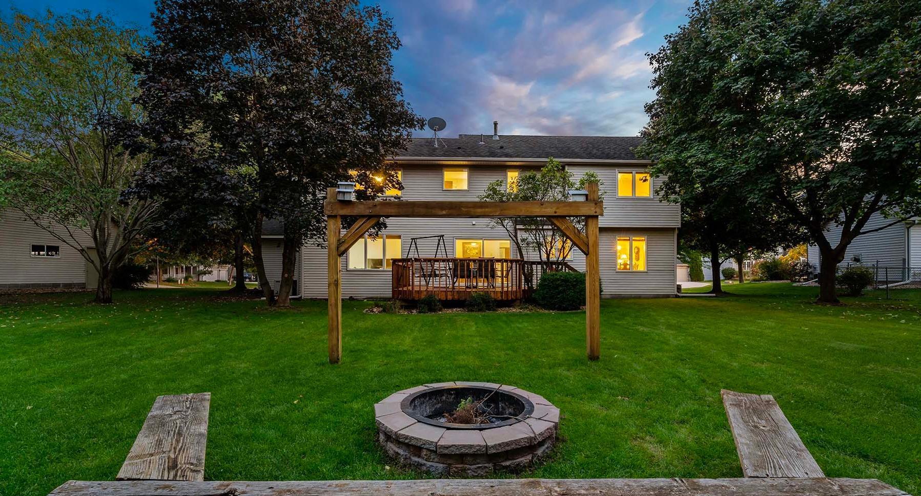 Large serene backyard